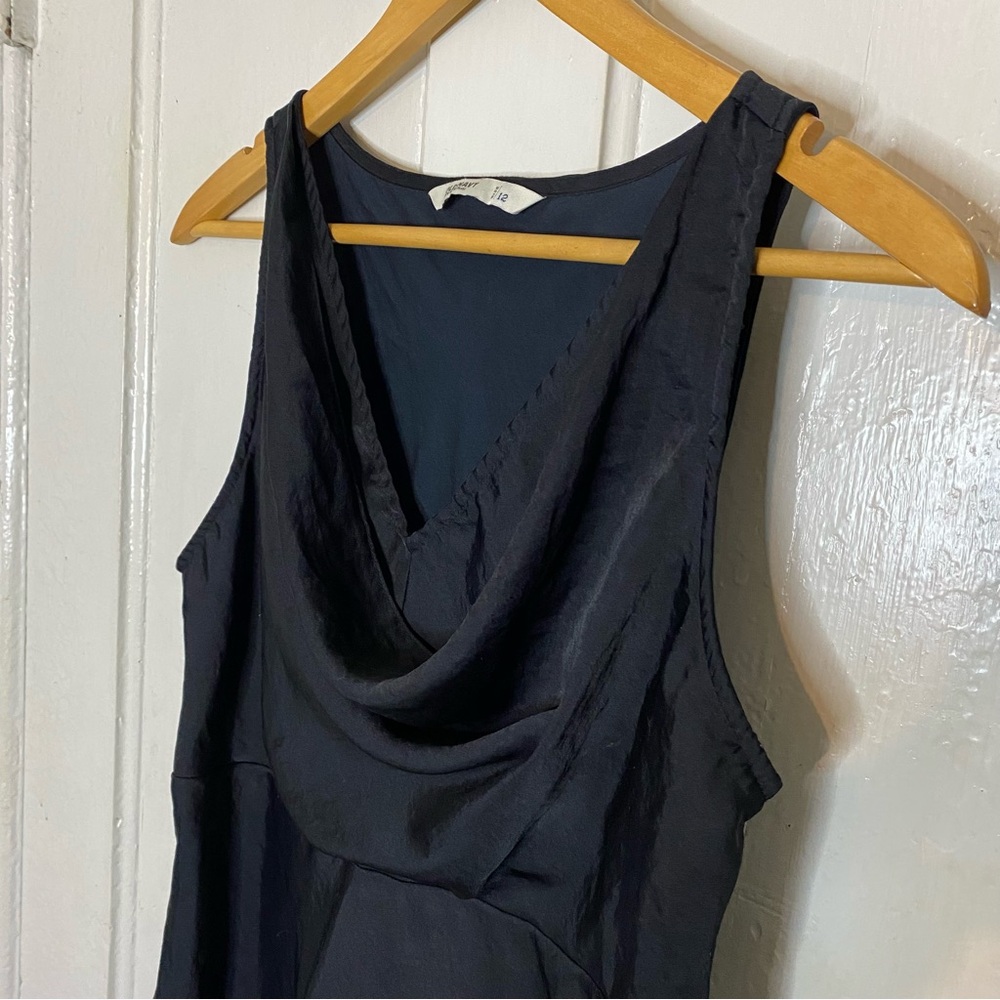Old Navy : size : M : black slouch cowl-neck casual asymmetrical midi-dress - Picture 3 of 7
